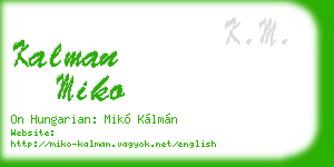 kalman miko business card